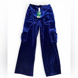 HALARA Deep Blue Velvet Trousers